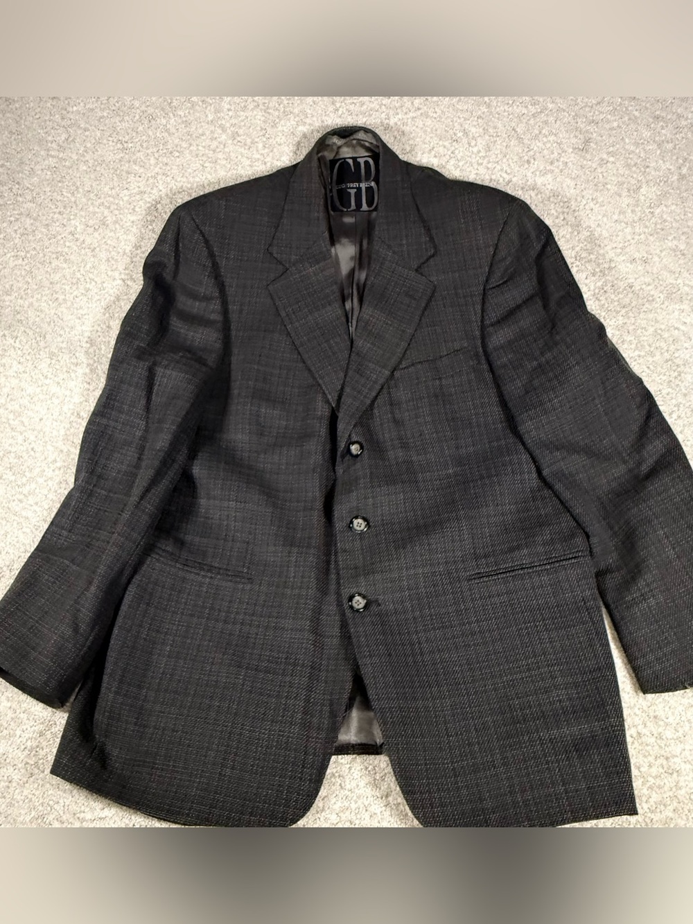 Geoffrey Beene Men’s Sport Coat 43R Brown Gray Taupe Tweed Blazer Jacket